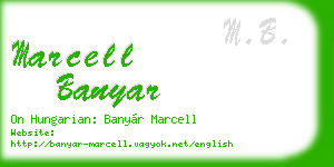 marcell banyar business card
